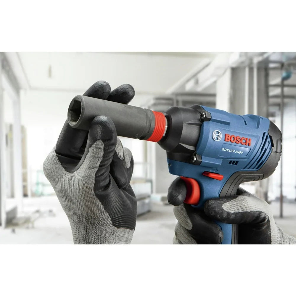 2026 New Bosch GDX18V-1600B12 18V Freak Lithium-Ion 1/4 in. and 1/2 in. Cordless Two-In-One Bit/Socket Impact Driver Kit (2 Ah)