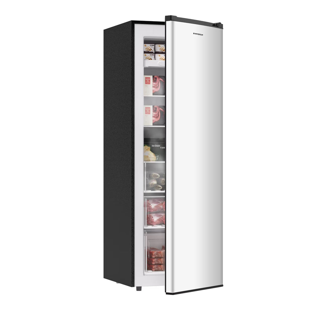 2026 NewBANGSON Upright Freezer, 7.0 Cu.ft Freestanding Freezer, Convertible Upright Freezer/Refrigerator, Single Door for Kitchen, Office, Apartment, Silver
