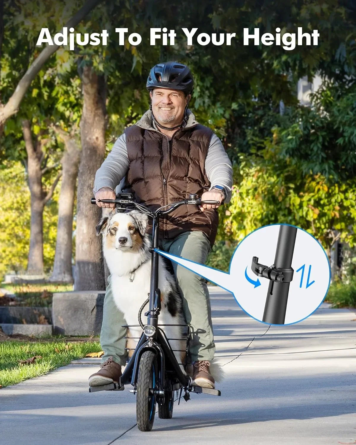2026 NewElectric scooter for adults with large center basket