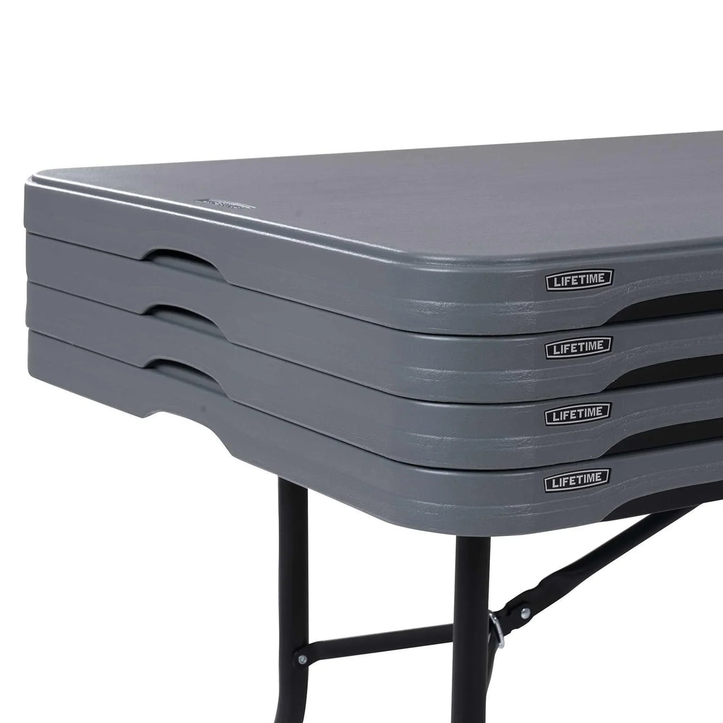 Lifetime 6 Foot Rectangle Folding Table, Indoor/Outdoor Commercial Grade, Black (280350)