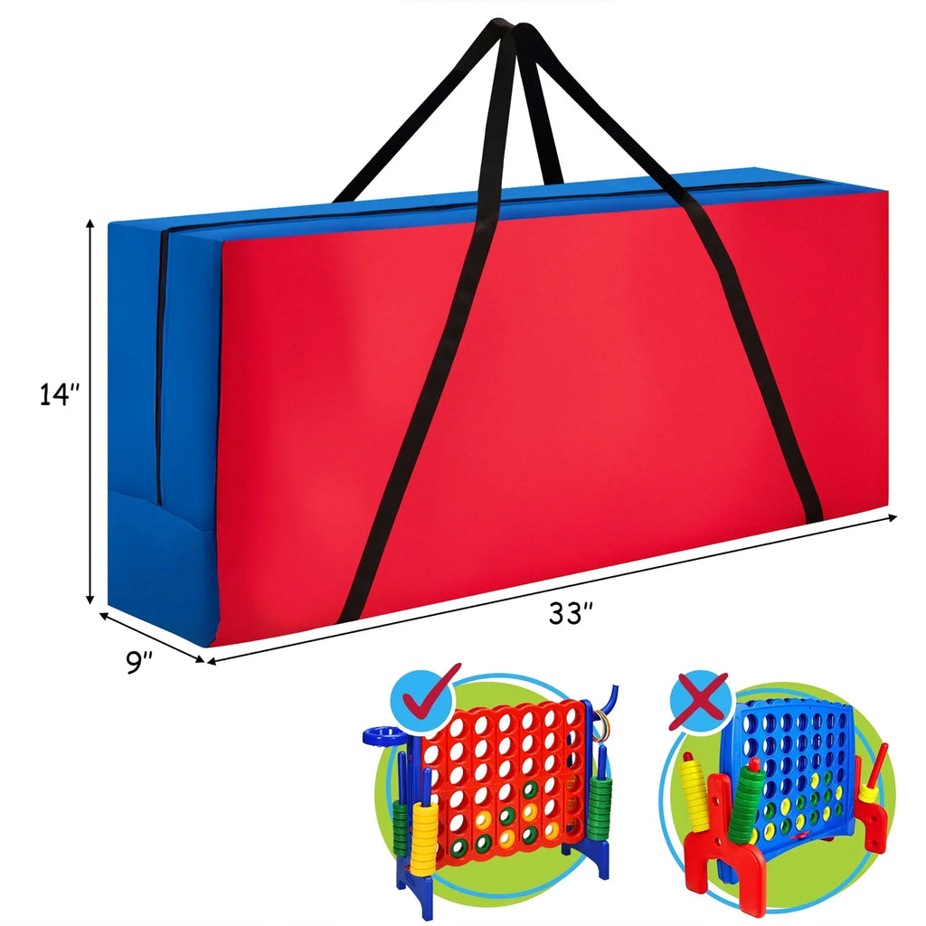2026 NewCostway Giant 4 in A Row Jumbo 4-to-Score Game Set W/Storage Carrying Bag for Kids Adult