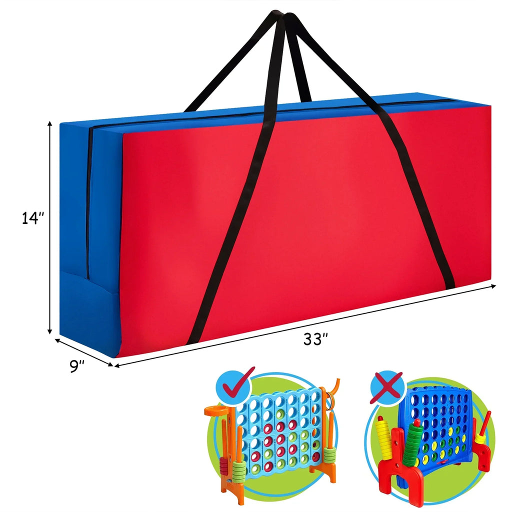 2026 NewCostway Giant 4 in A Row Jumbo 4-to-Score Game Set W/Storage Carrying Bag for Kids Adult