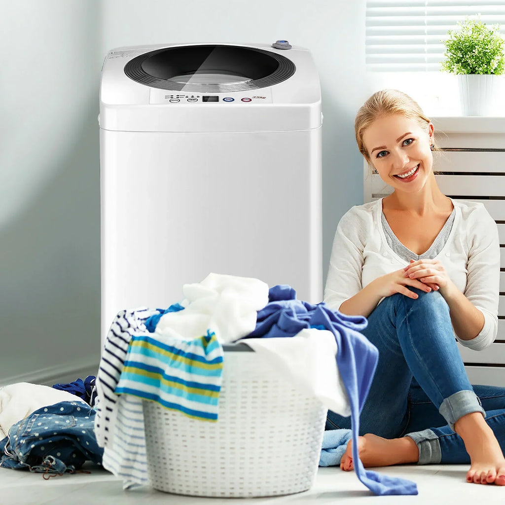 2026 NewCostway Full-Automatic Laundry Wash Machine Washer Spinner Drain Pump