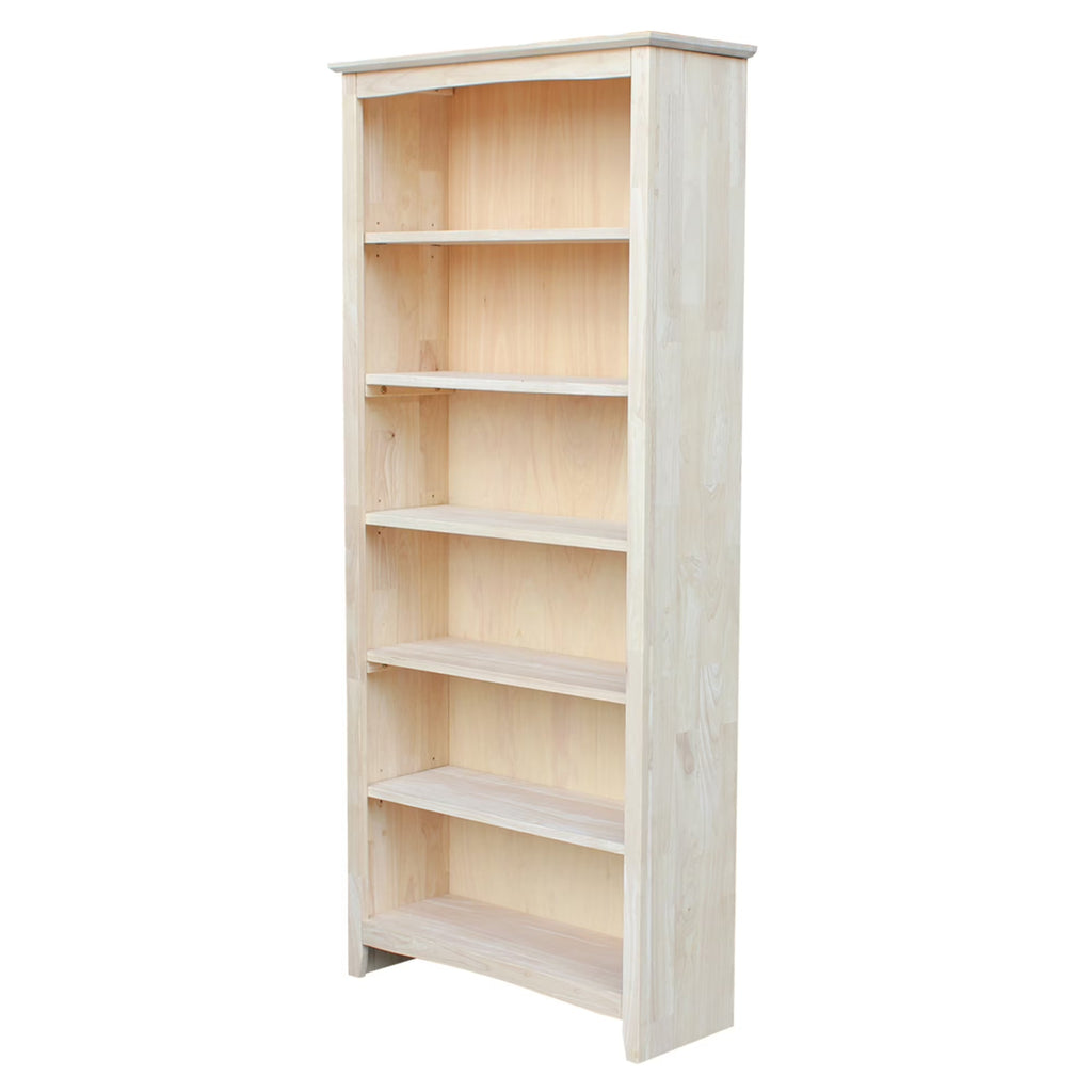 2026 NewInternational Concepts Solid Wood Shaker Bookcase, 72 in H