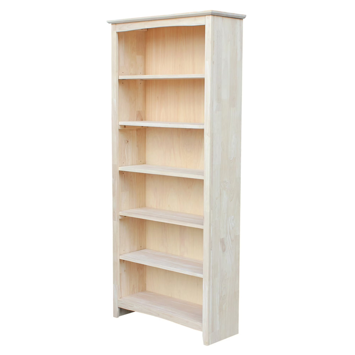 2026 NewInternational Concepts Solid Wood Shaker Bookcase, 72 in H