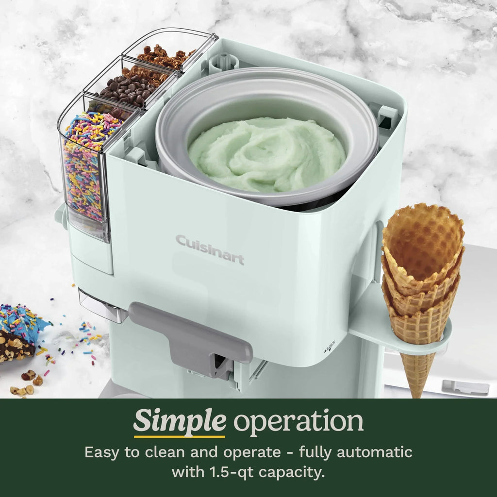 2026 NewCuisinart Soft Serve Ice Cream Machine- Mix It In Ice Cream Maker, Mint Green