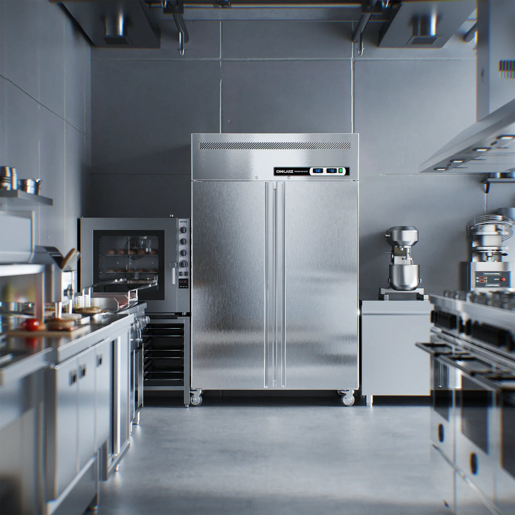 2026 New Coolake Commercial Refrigerator and Freezer Combo, 48" W Dual Temperature Zones, 36 Cu.ft 2 Door