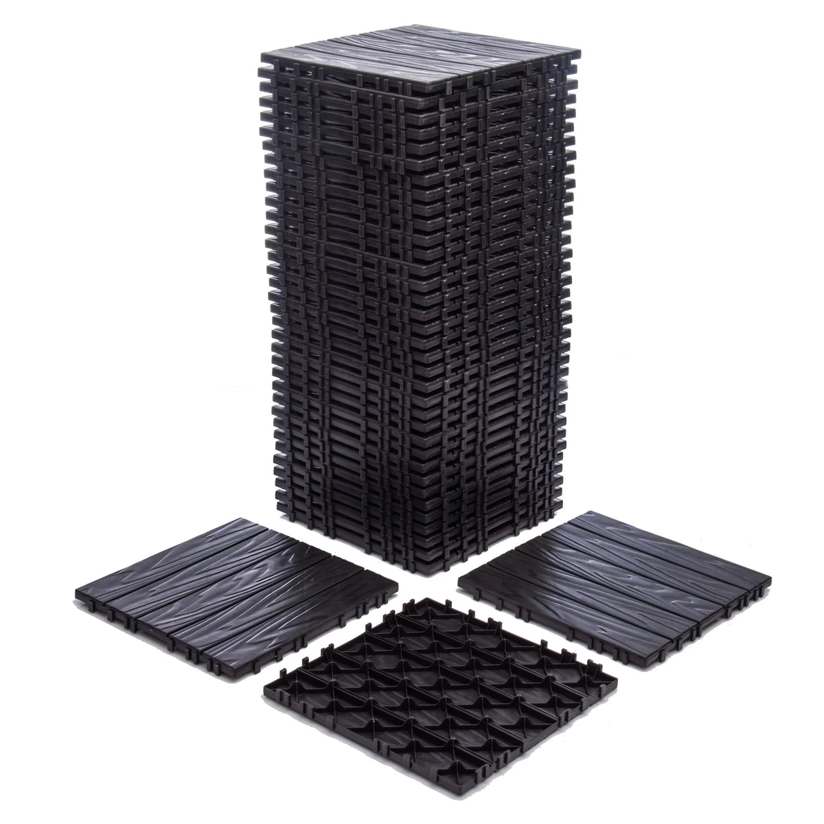 2026 New76-Pack Plastic Interlocking Deck Tiles - 68.80 Sq.Ft Outdoor Plastic Flooring Super Durable & Waterproof All-Weather Indoor/Outdoor