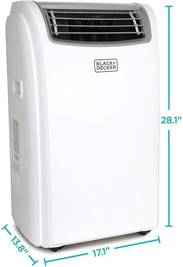 2026 NewBLACK+DECKER Portable Air Conditioner with 14,000 BTU, Heating Function and Remote Control, White