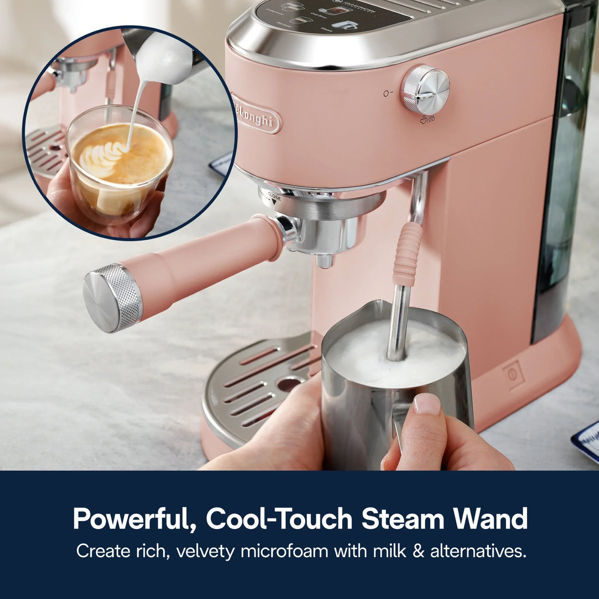 2026 NewDe’Longhi Dedica Duo Espresso Machine, Compact Size with Built in Frother for Latte Art, Brew Espresso, Cold Brew, Lattes & More, Stainless Steel