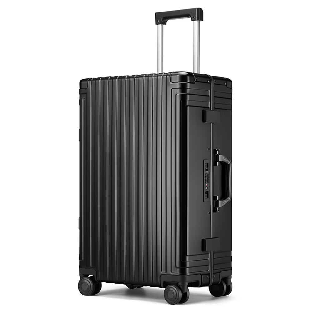2026 NewAll Aluminum Hardshell Luggage, Airline Approved Zipperless Hardside Carry on Suitcase with Spinner Wheels, Checked Aluminium Luggage Metal Rolling Luggage Case for Travel, Business