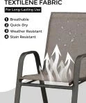 2026 NewAtaucjin Stackable Dining Chairs Set of 4, High-Back Patio Dining Chairs Set, Outdoor Chairs with Textilene Fabric & Metal Frame for Lawn Backyard