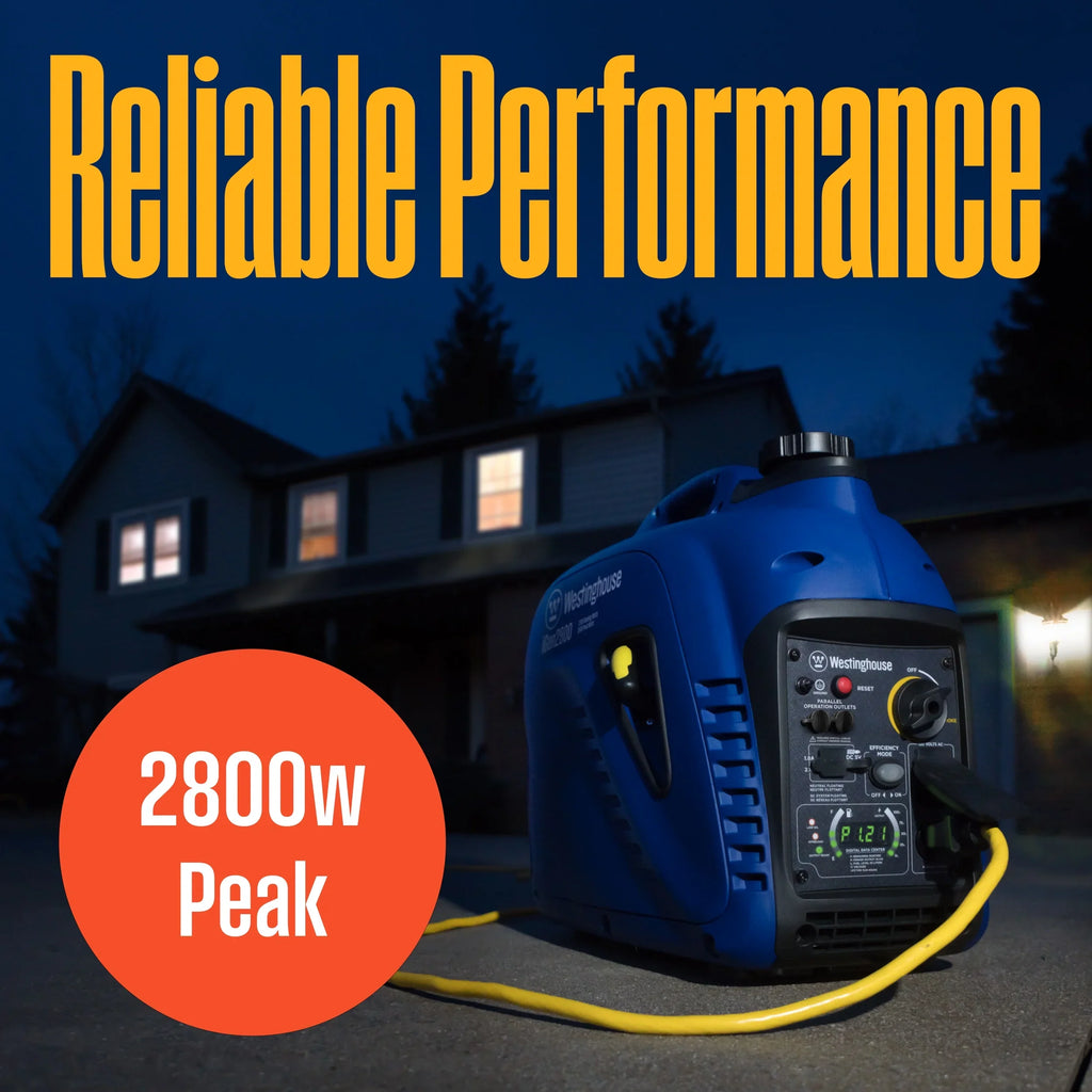 2026 NewWestinghouse 2800 Peak Watt Super Quiet & Lightweight Portable Inverter Generator, Gas Powered, Parallel Capable, Long Run Time