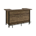 2026 New71 Inch Rectangular Home Bar Serving Unit Storage Shelves 2 Tiers Brown