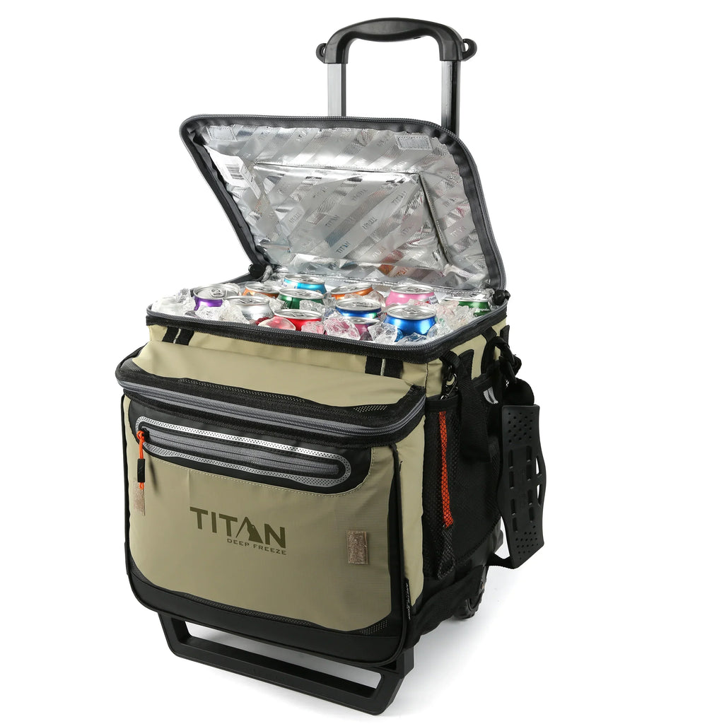 2026 NewArctic Zone Titan Deep Freeze 60(50+10) Can/40 Quart Wheeled Cooler - Process Blue
