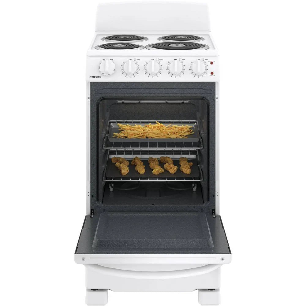 2026 New20-inch electric oven with 4 cooking zones, freestanding, in white