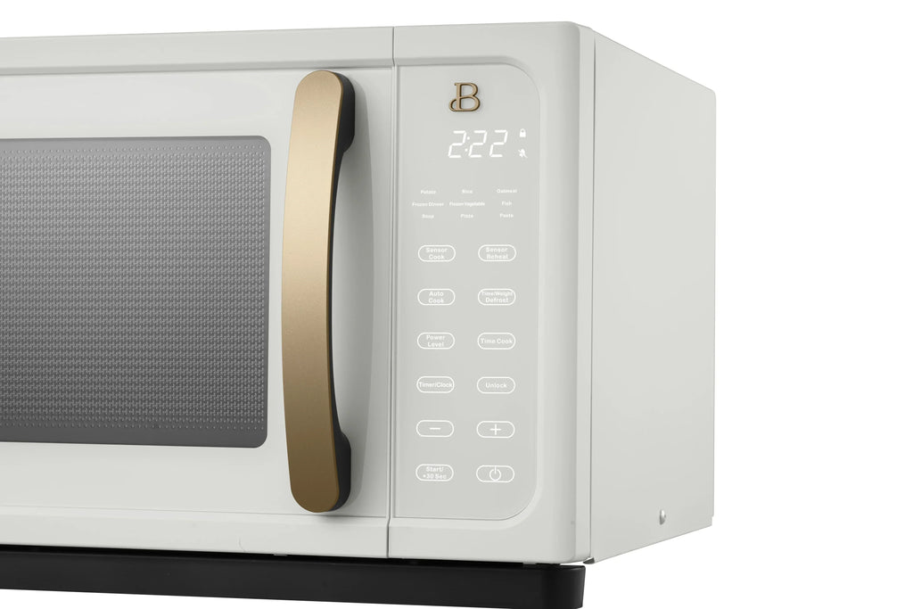 2026 NewBeautiful 1.1 Cu ft 1000 Watt, Sensor Microwave Oven, White Icing by Drew Barrymore, New
