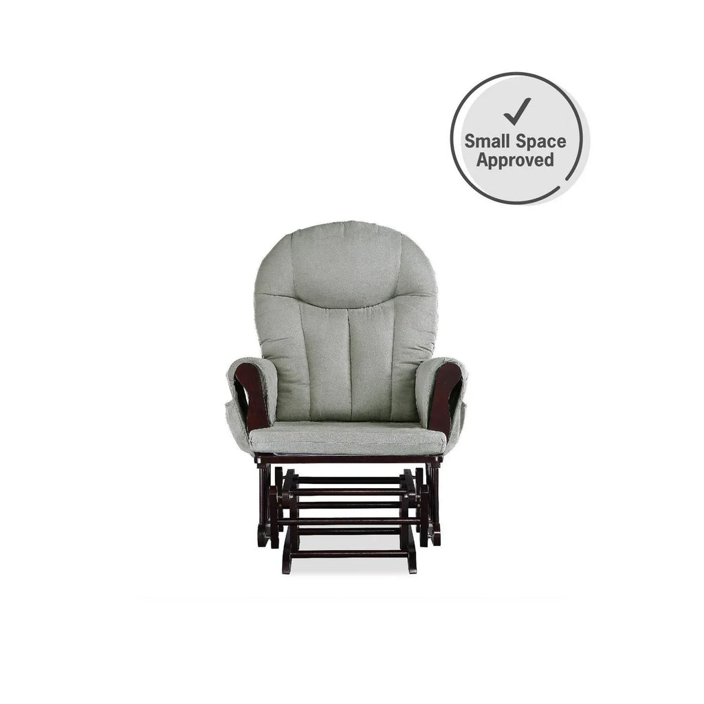 2026 NewBaby Relax Huntington Glider Rocker. Gray and Espresso