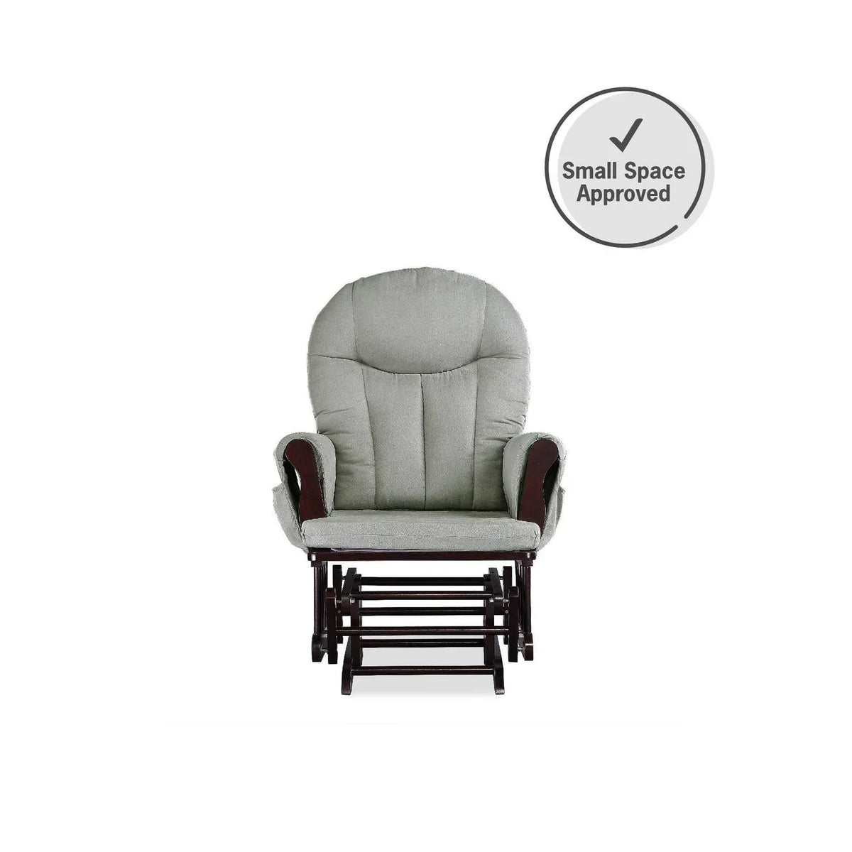 2026 NewBaby Relax Huntington Glider Rocker. Gray and Espresso