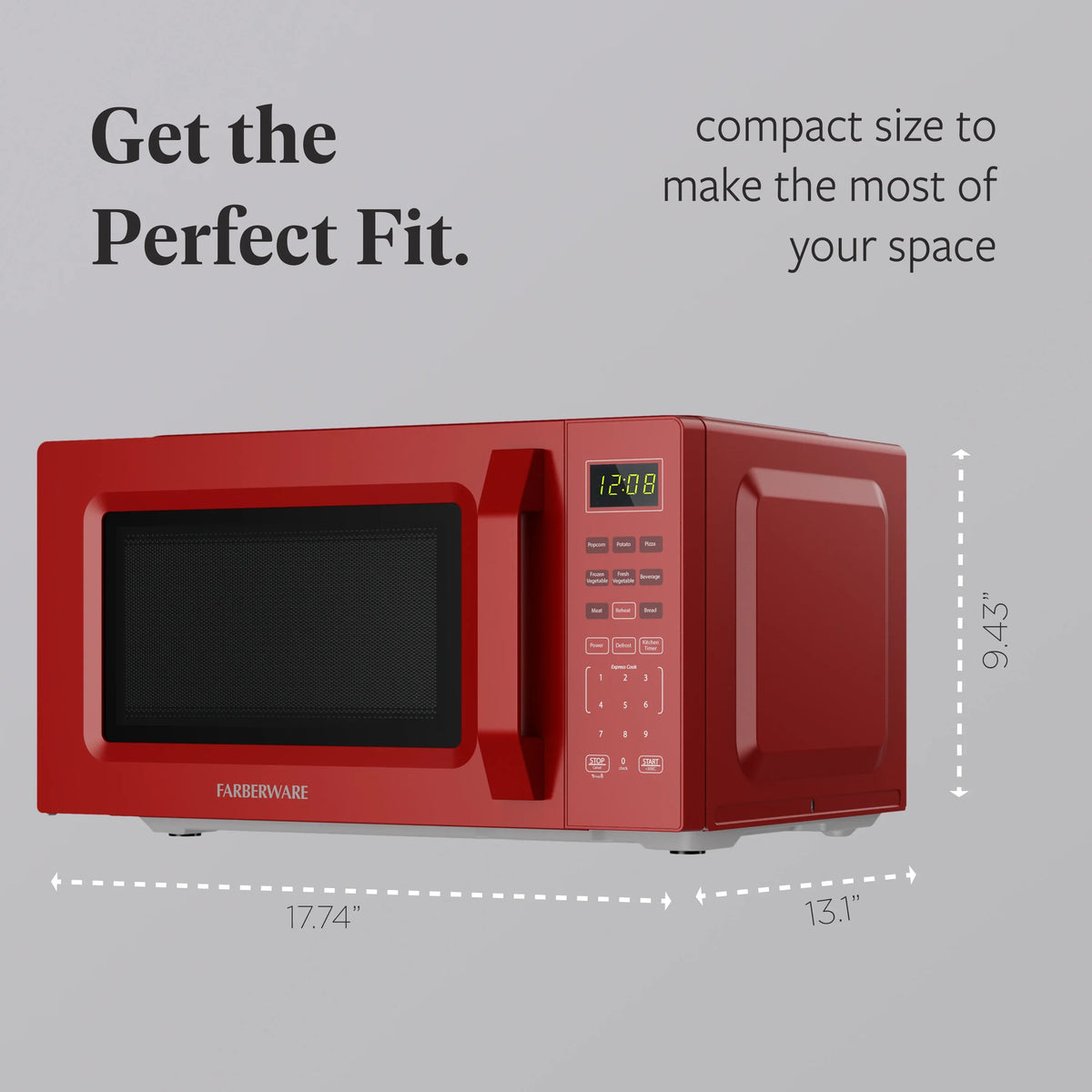 2026 NewFarberware 1.1 Cu. Ft. 1000-Watt Compact Microwave Oven, Black