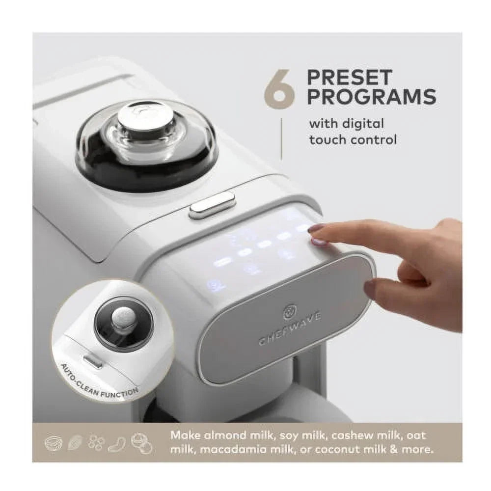 2026 NewChefWave Milkmade Non-Dairy Milk Maker with 6 Plant-Based Programs, Auto Clean