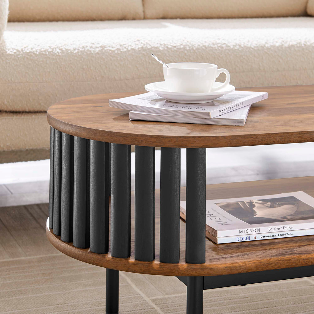 2026 NewModway Fortitude Wood Coffee Table in Walnut Black