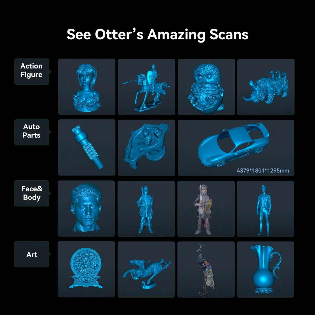 2026 NewCreality CR-Scan Otter 3D Scanner Kit High Accuracy 0.02mm with 8 LED Infrared Lights 24 Bit Full-Color Scan, Noiseless, Sensitive Operation for Windows/macOS