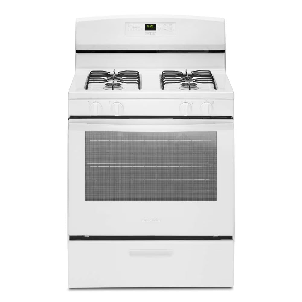 2026 NewBrand New Amana® AGR6303MMW Gas Range with Bake Assist Temps, Dimensions 46" H x 30" W x 28" D, Weight 136lbs