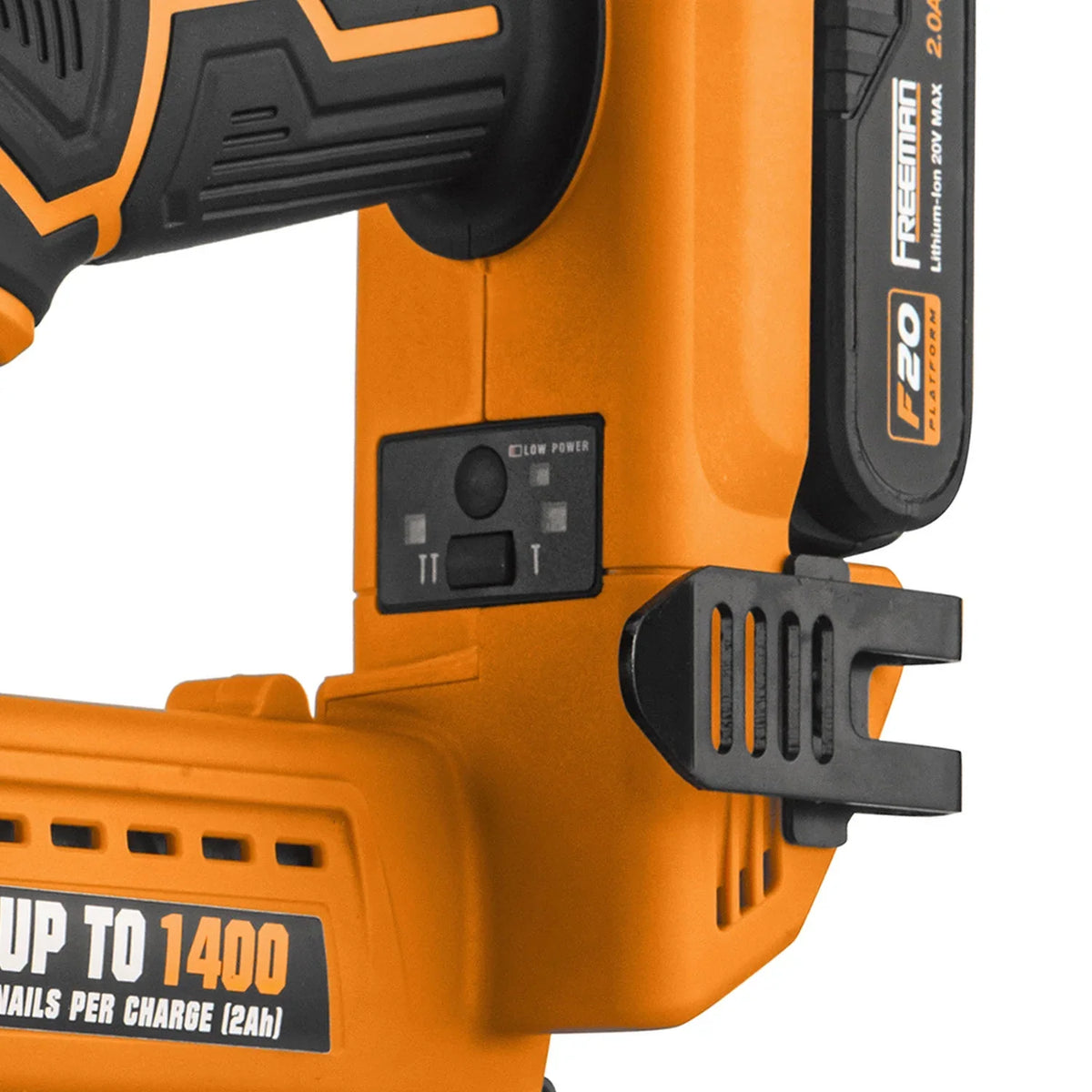 2026 New Freeman PE20V2118G2 20 Volt Cordless 2-in-1 18-Gauge Nailer / Stapler Kit with Lithium Ion Battery, Charger, Bag