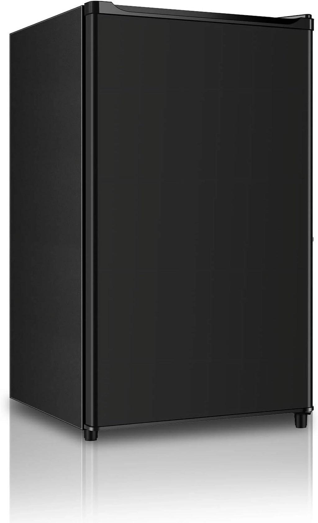 2026 New Seaoola Mini Fridge with Freezer, Single Door 4.4 Cu.Ft, Compact Mini Refrigerator, LED Light, Adjustable Thermostat, Removable Glass Shelves, Small Refrigerator for Dorm/Office/Bedroom(Black)