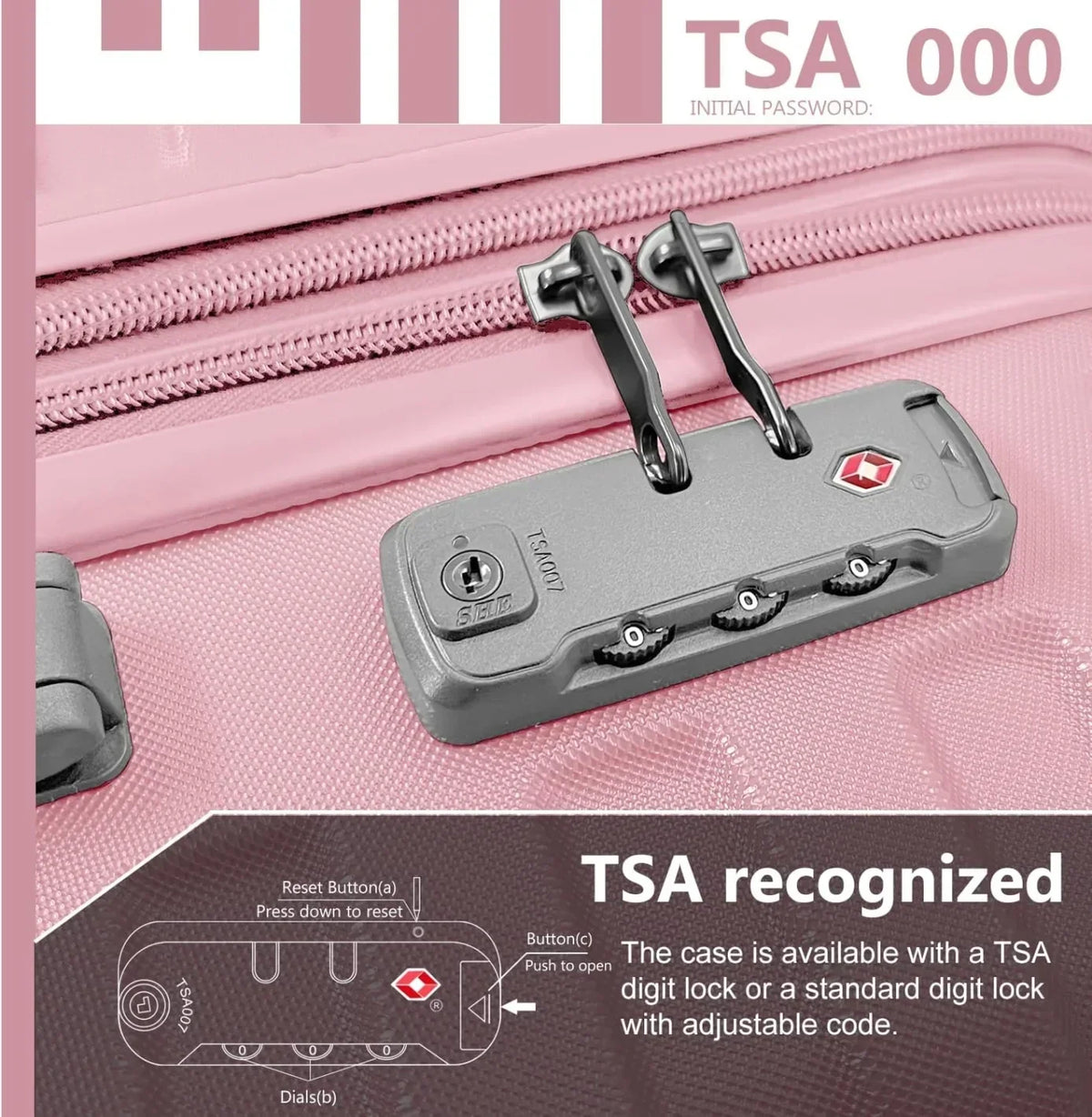 2026 New6-Piece Hardshell Luggage Set with Expandable Spinner Suitcases & TSA Lock, 25% Extra Capacity, Duffel Bag & Toiletry Kit, Cream ABS Suitcases