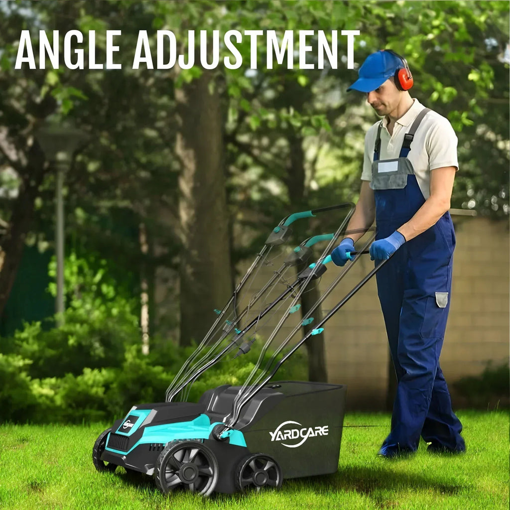 2026 New2-in-1 Scarifier and Dethatcher �C Deep Soil Revitalization with High-Torque Motor, Adjustable Depth Control, Dual Safety Switch & Removable 10.5-Gallon Thatch Bag