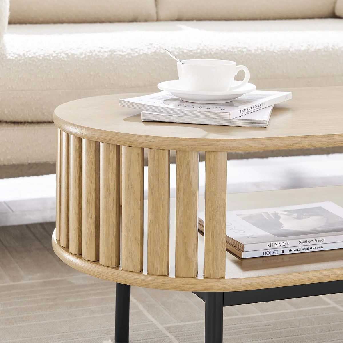 2026 NewModway Fortitude Wood Coffee Table in Walnut Black
