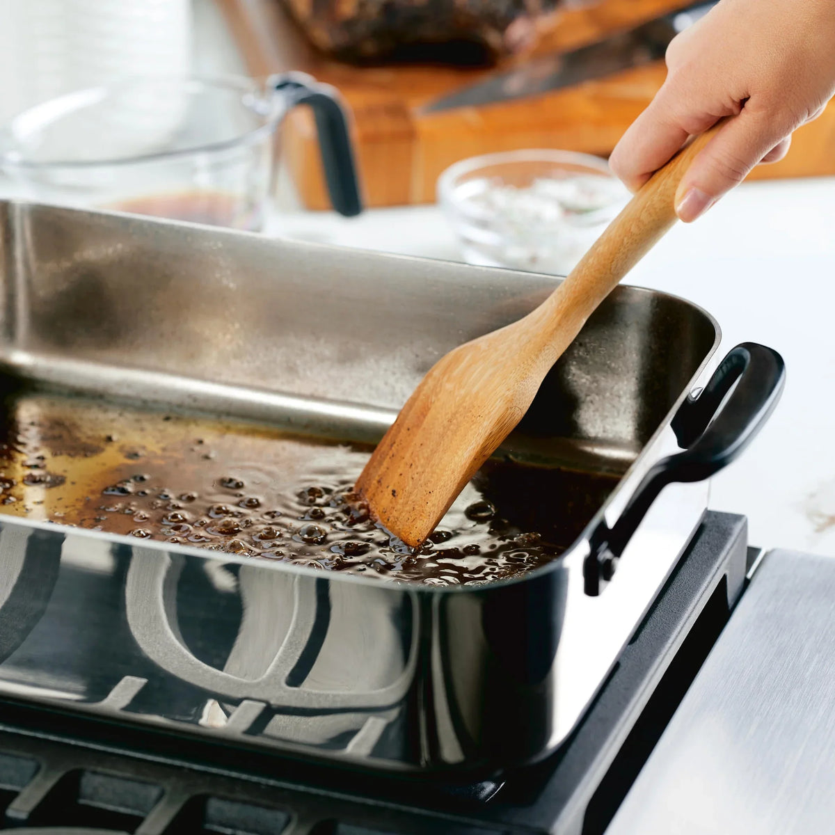 2026 New KitchenAid 5-Ply Clad 15x11.5 Inch Stainless Steel Roaster with Removable Rack, Induction Compatible, Metal Utensil, Broiler and Oven Safe to 500-F