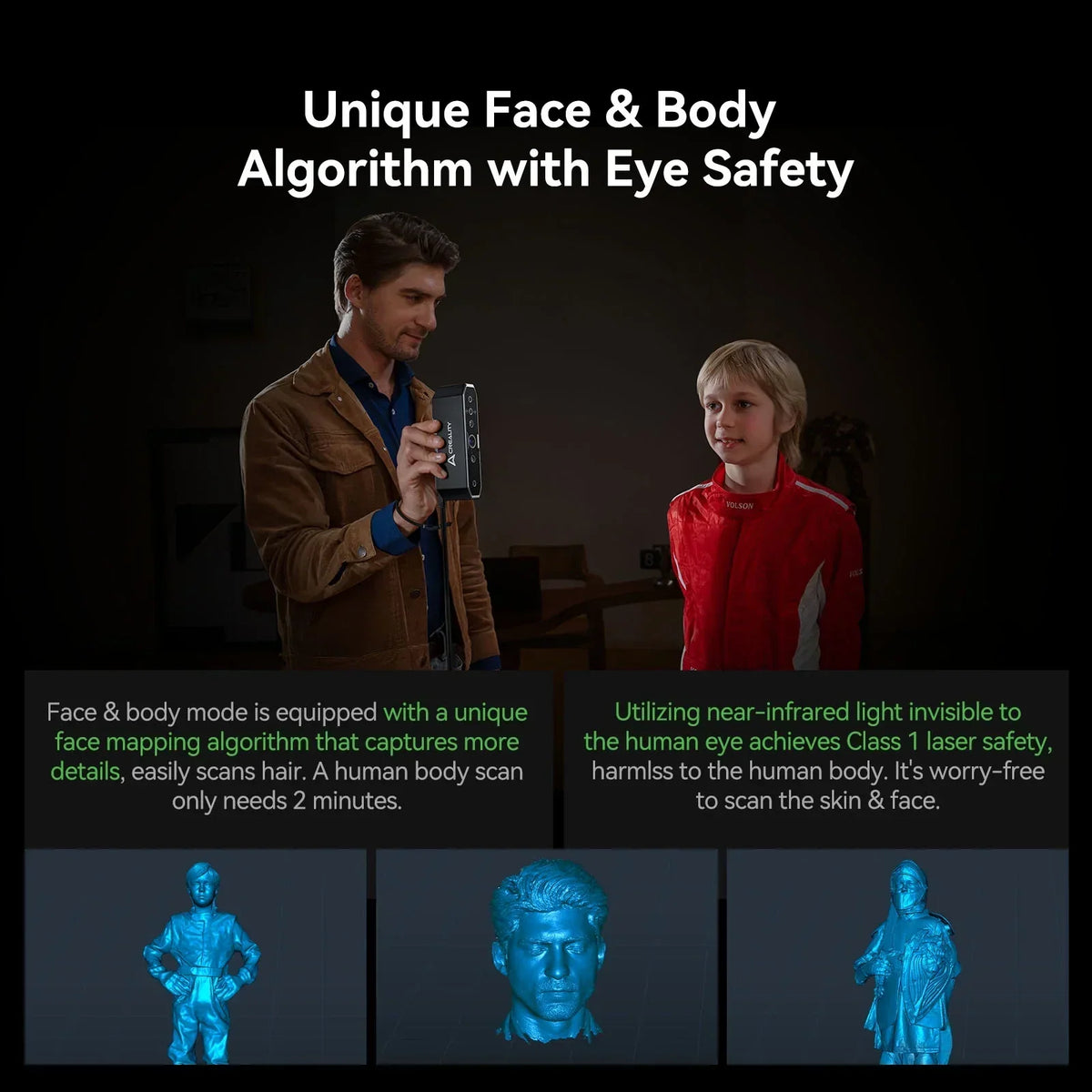 2026 NewCreality CR-Scan Otter 3D Scanner Kit High Accuracy 0.02mm with 8 LED Infrared Lights 24 Bit Full-Color Scan, Noiseless, Sensitive Operation for Windows/macOS