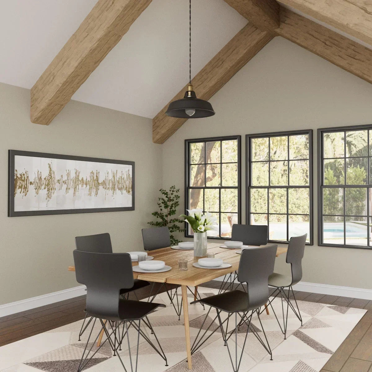 2026 NewEkena Millwork 3 1/2"W x 3 1/2"H x 120"L 3-Sided (U-Beam) Salvaged Timber HeritageTimber Faux Wood Ceiling Beam, Kona Brown