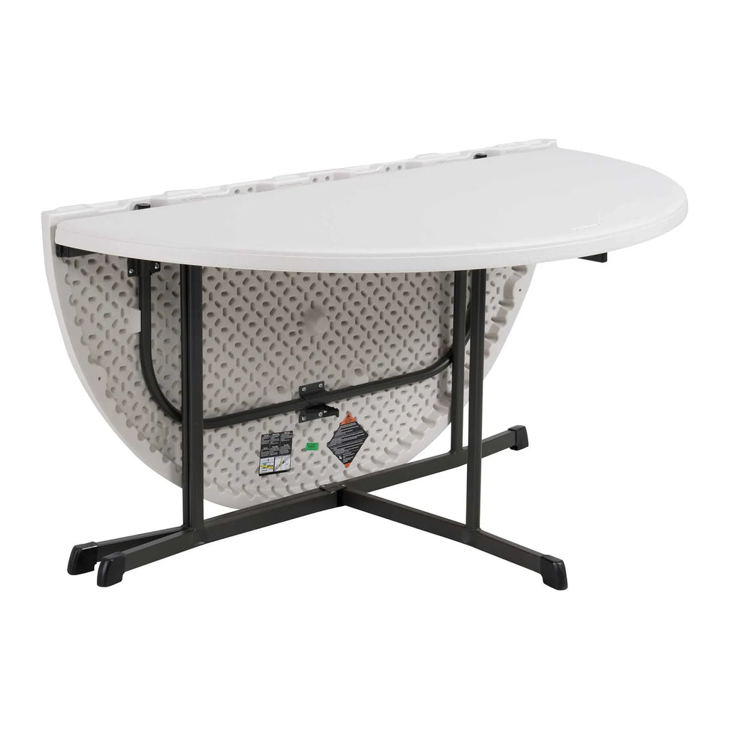 2026 NewLifetime 60" Centerfold Indoor/Outdoor Commercial Grade Folding Round Table, Almond 1 Piece 1 Count (80806)