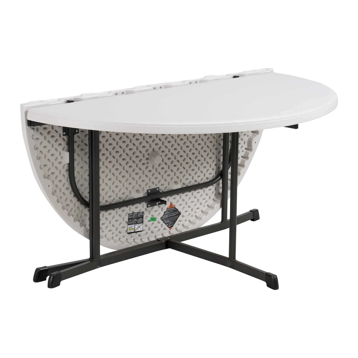 2026 NewLifetime 60" Centerfold Indoor/Outdoor Commercial Grade Folding Round Table, Almond 1 Piece 1 Count (80806)