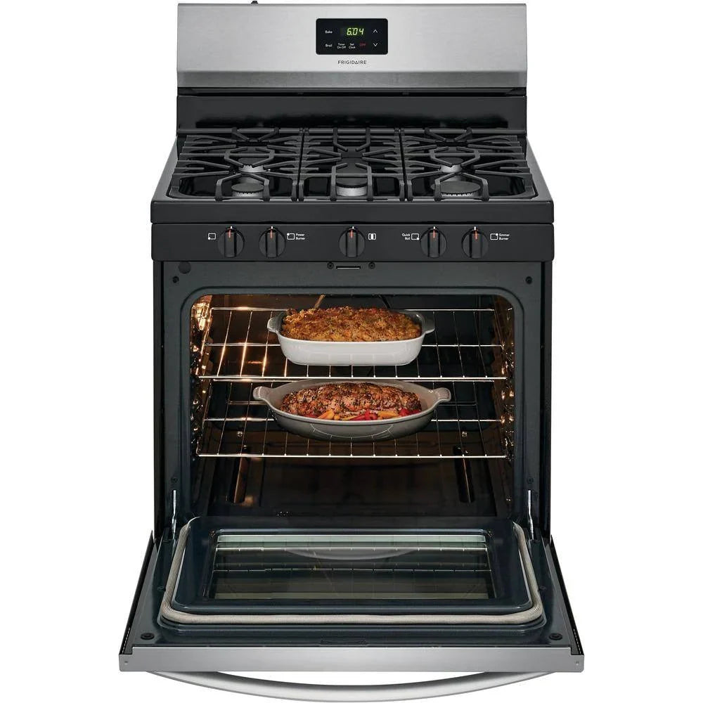 2026 NewFrigidaire 30 inch (76 cm) wide freestanding 5-burner stainless steel gas hob FCRG3052AS