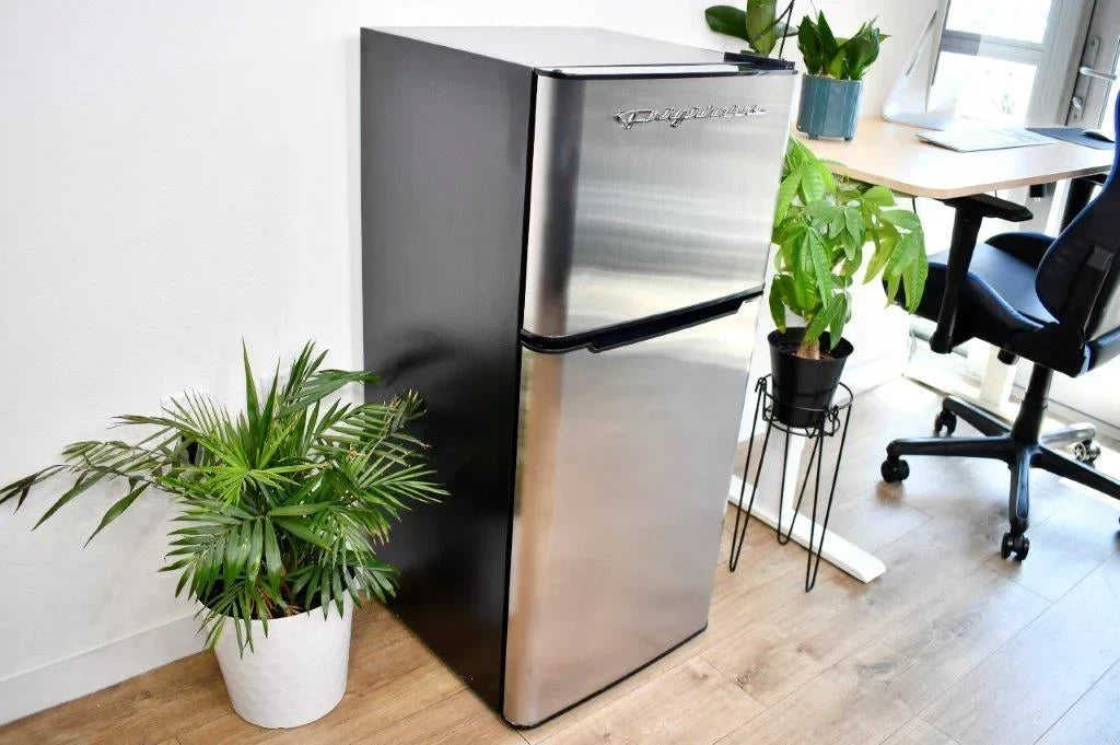 2026 NewFrigidaire, 4.5 Cu. ft., 2 Door Compact Refrigerator-Chrome Trim, EFR451, Platinum