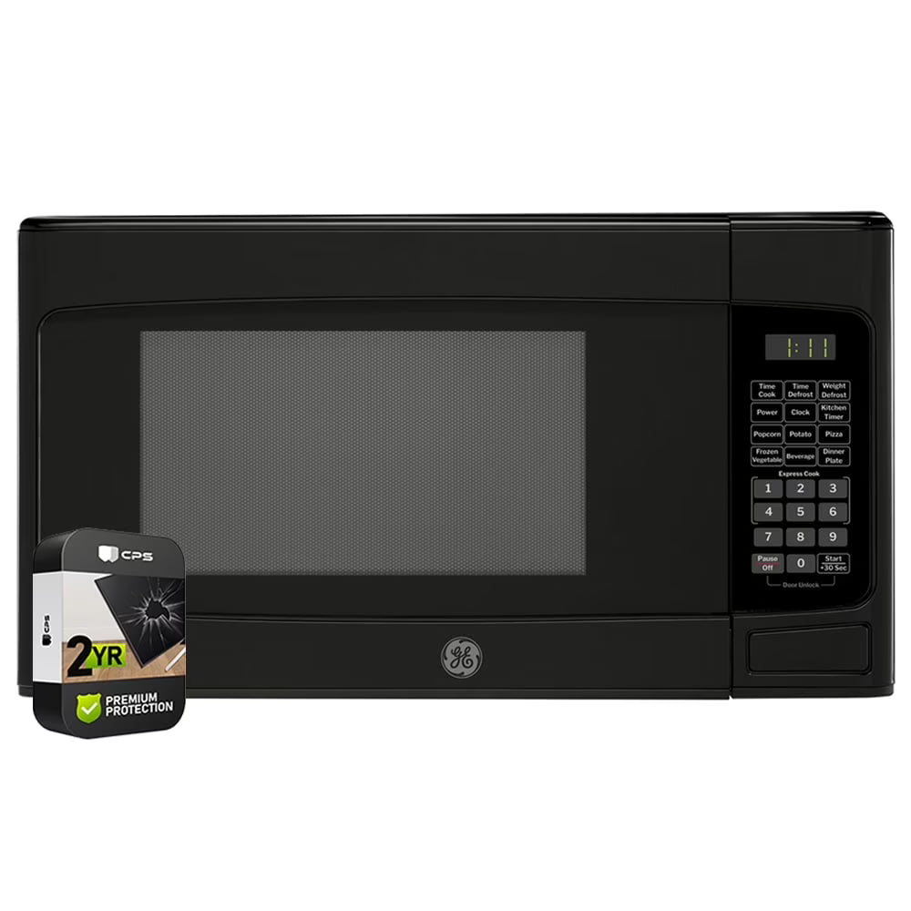 2026 NewGE GCST11N1WSS 1.1 cu. ft. Countertop Microwave Oven 950 Watts Stainless Steel Bundle with 2 YR CPS Enhanced Protection Pack