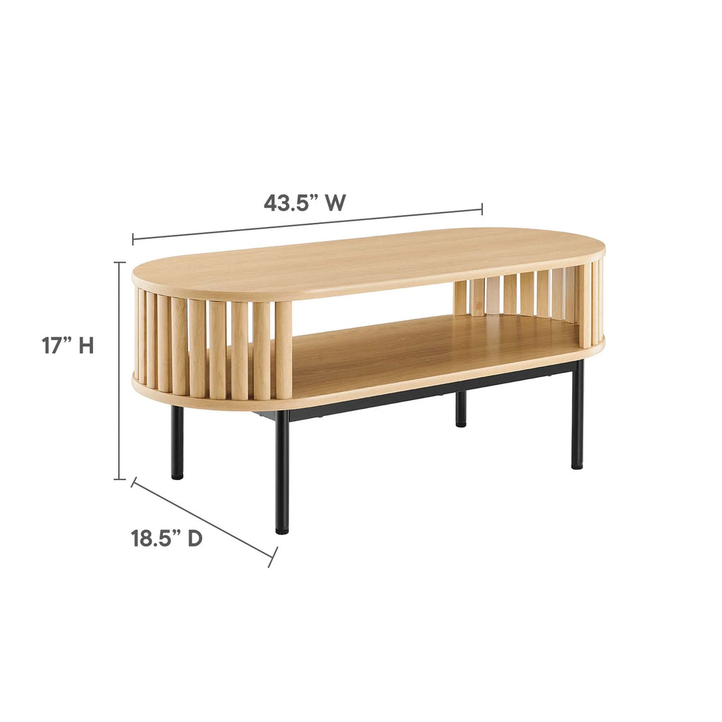 2026 NewModway Fortitude Wood Coffee Table in Walnut Black