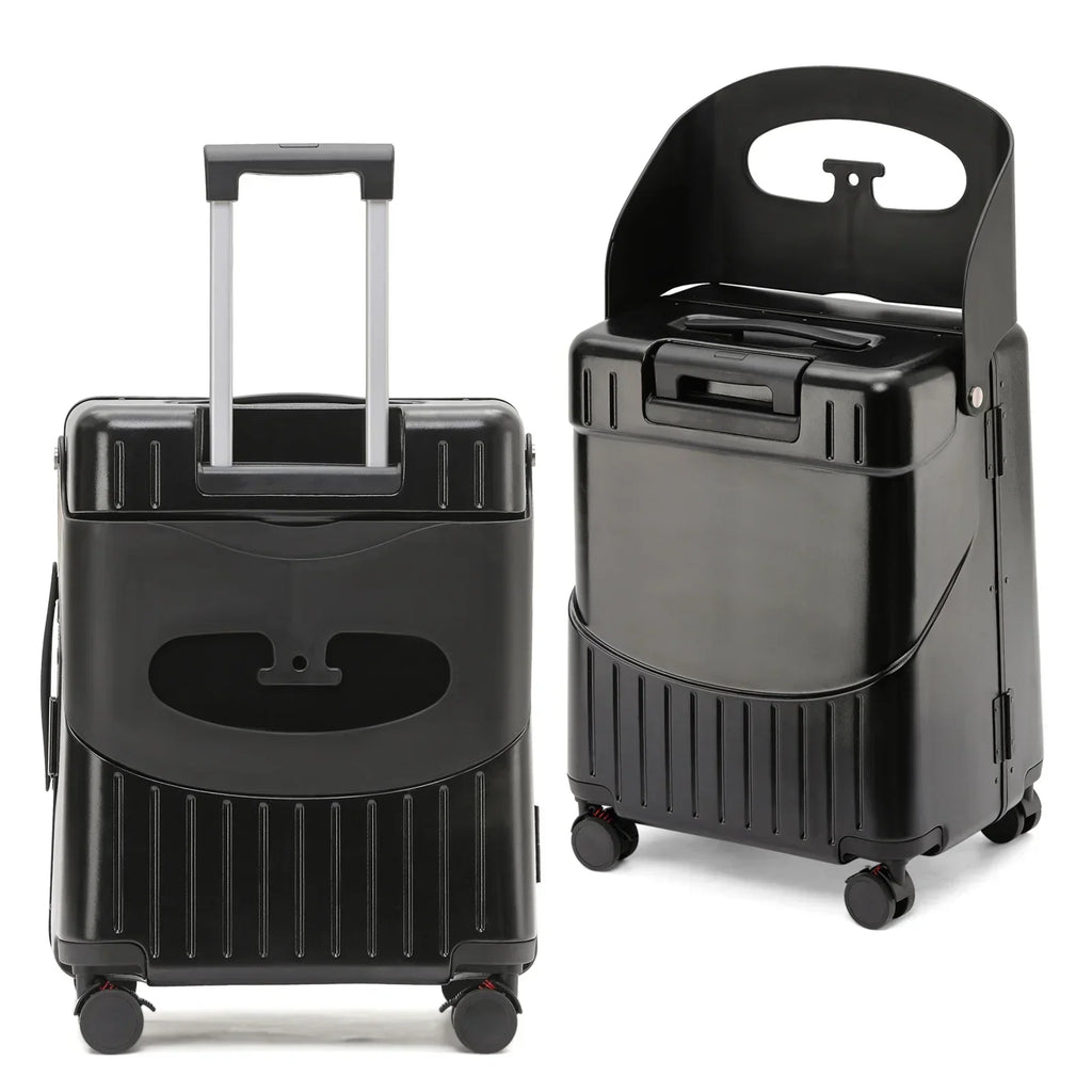 2026 New22 Inch TSA Lock Luggage with for Kids& Adult,Check in Lockable Spinner Wheels Free Luggage Cover and Safety Seatbelt Travel Suitcase