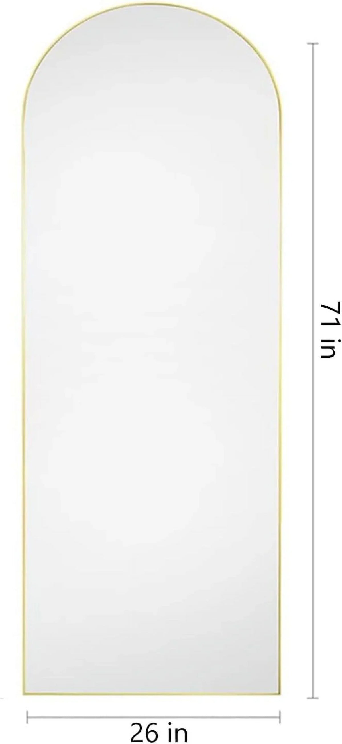 2026 NewArched Full Length Mirror, 71"x26" Large Floor Standing Body Mirror with Stand, Gold