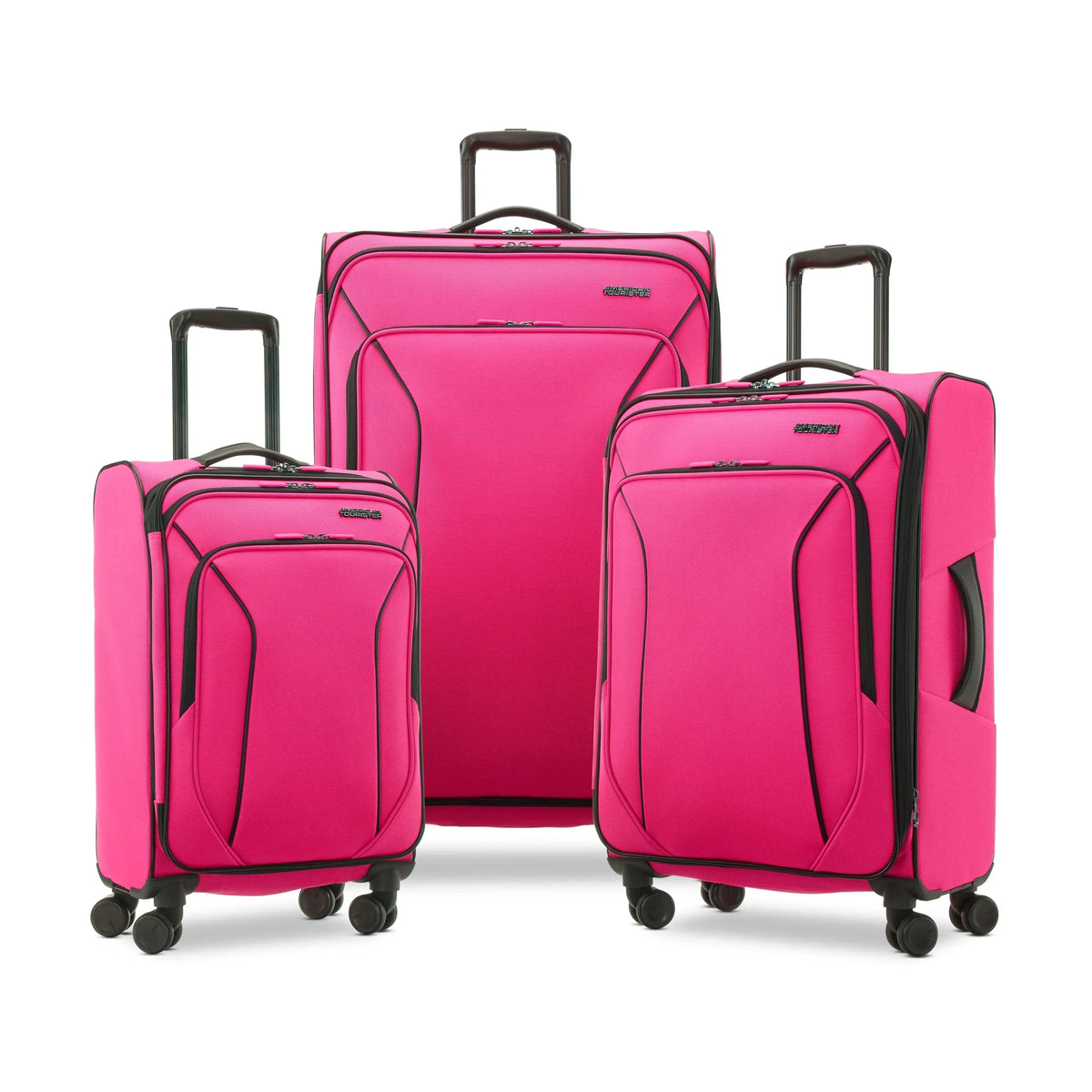 2026 NewAmerican Tourister X-Lite 3-Piece Luggage Set with Spinner Wheels - Light Grey