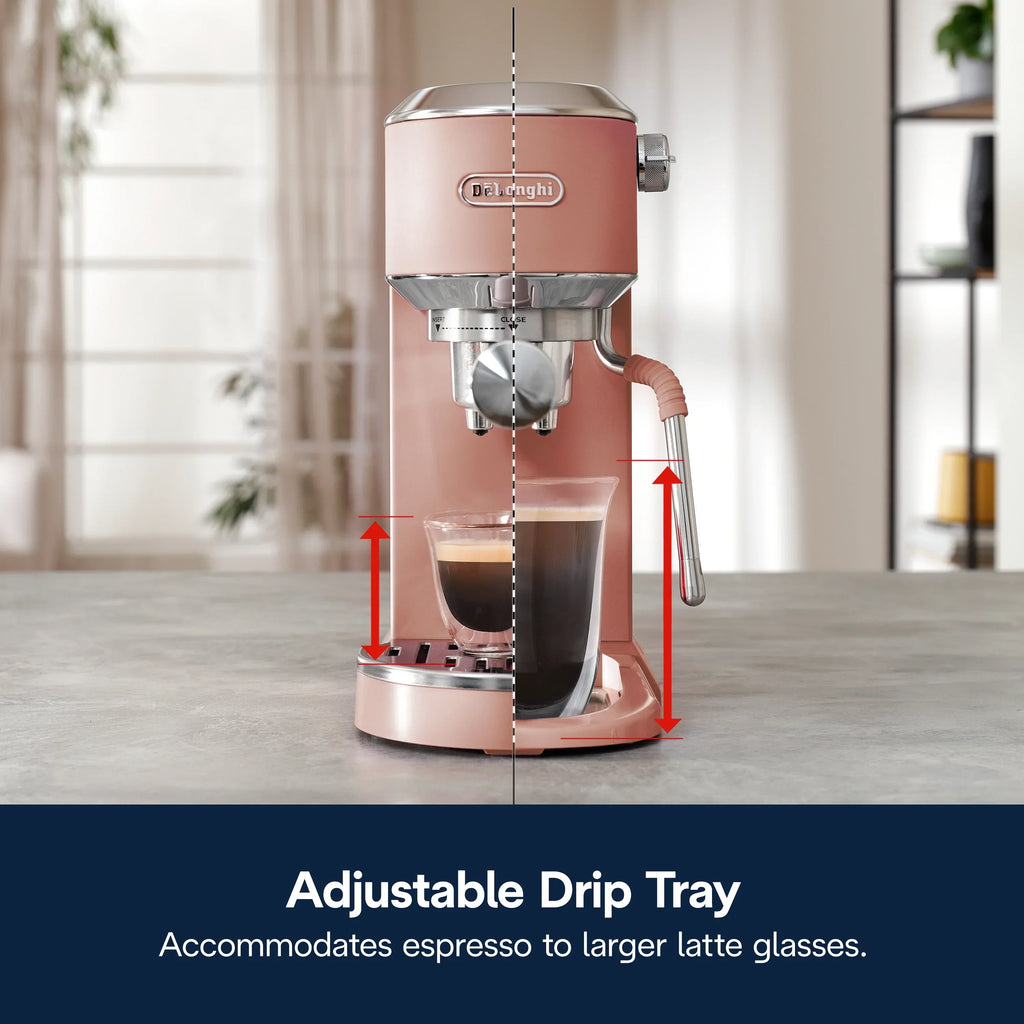 2026 NewDe’Longhi Dedica Duo Espresso Machine, Compact Size with Built in Frother for Latte Art, Brew Espresso, Cold Brew, Lattes & More, Stainless Steel