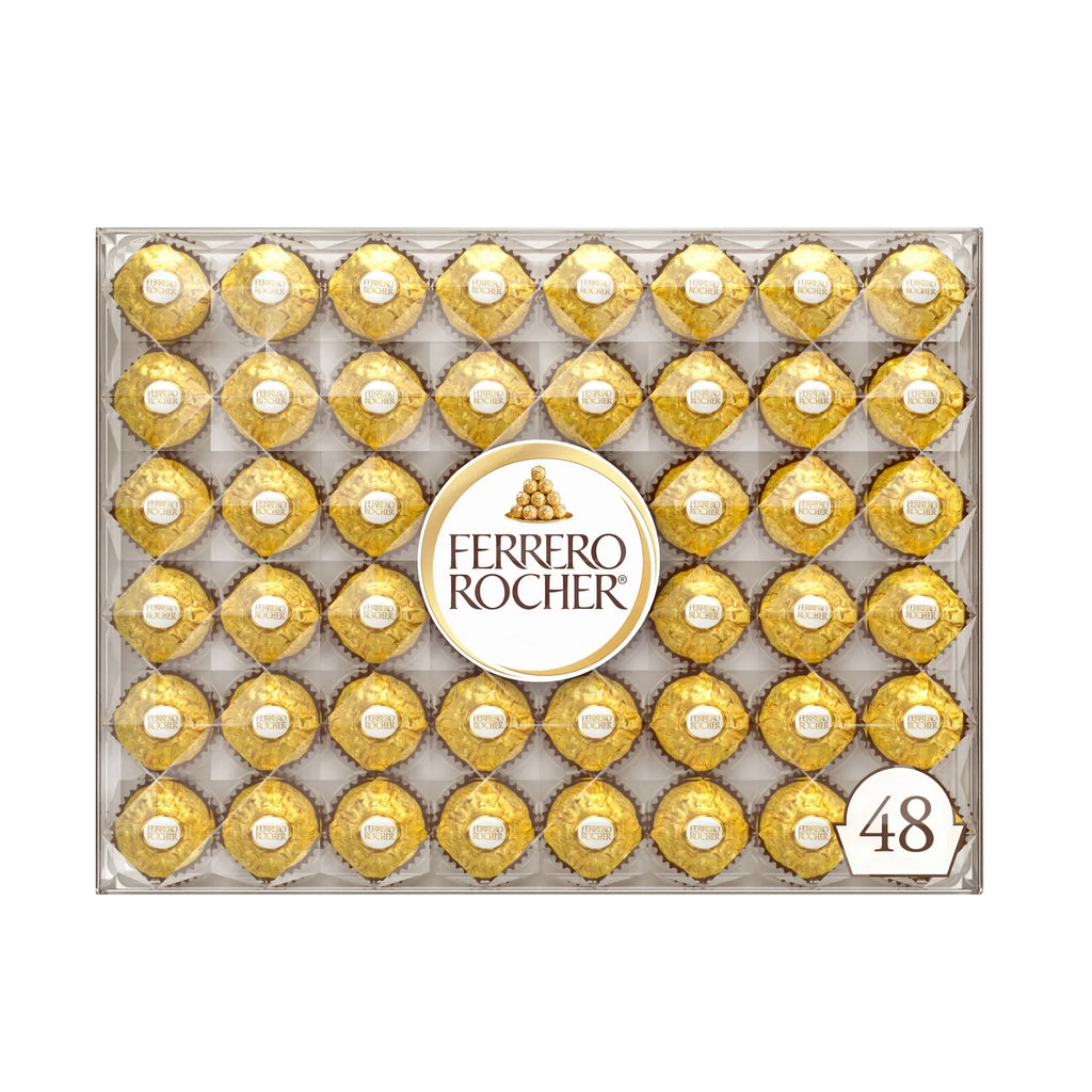 2026 NewFerrero Rocher, Milk Chocolate Hazelnut Candy, 21.2 oz, 48 Count