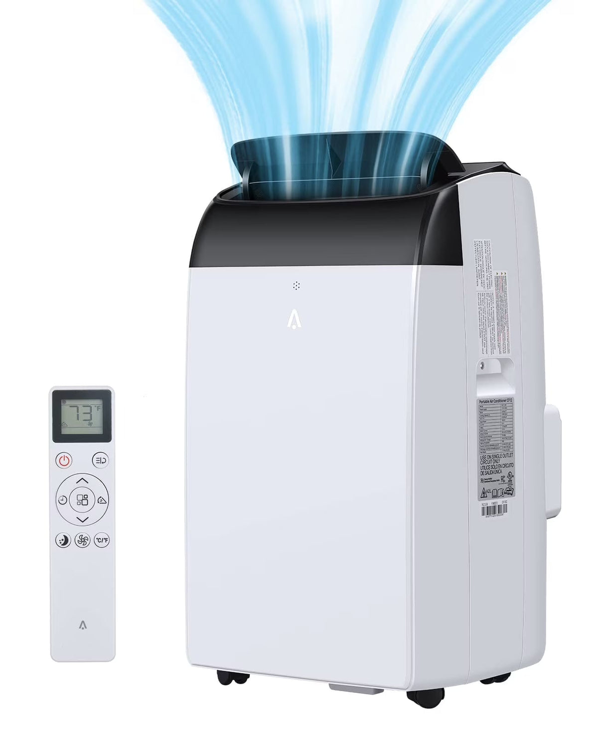 2026 New2025 New 14000 BTU Portable Air Conditioner Cools up to 750 Sq.Ft, 3-in-1 Quiet Portable AC Unit with Remote Control & Installation Kits for Large Room, 3 Speed, Auto Swing, 24H Timer