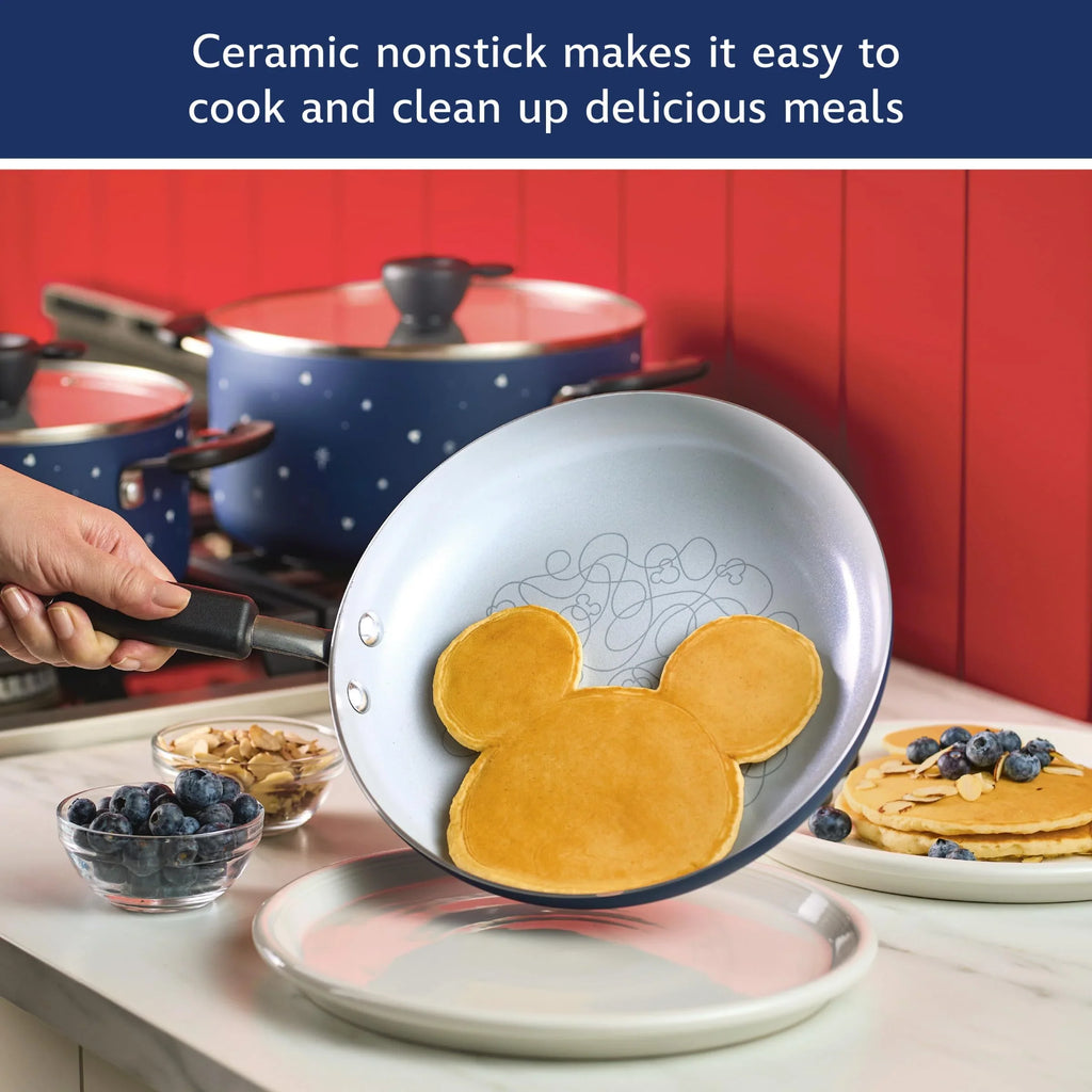 2026 NewFarberware Bon Voyage Ceramic Nonstick Pots and Pans Set with Baking Sheet/Cookie Pan and Home Kitchen Tools, 8 Piece Non Stick Cookware Set - Blue