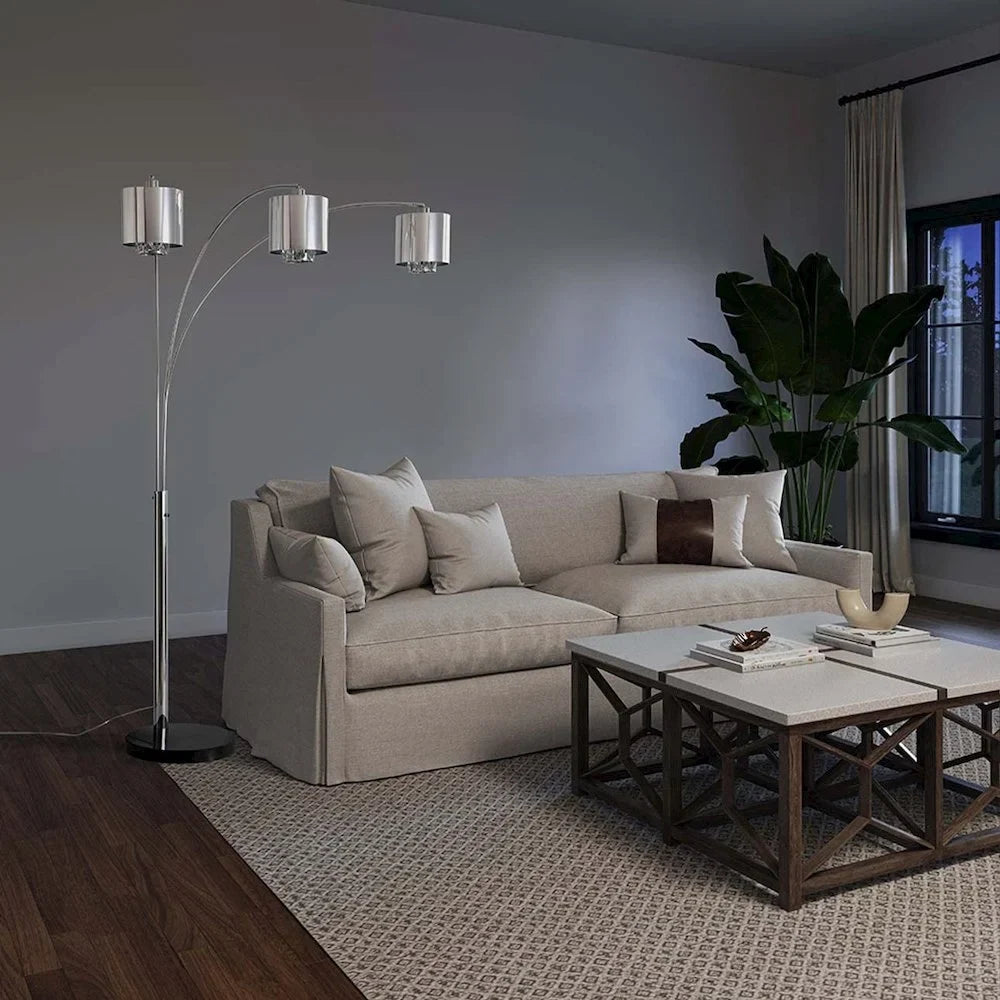 2026 NewNOVA OF CALIFORNIA Marilyn 3 Light Arc Floor Lamp - Weathered Brass